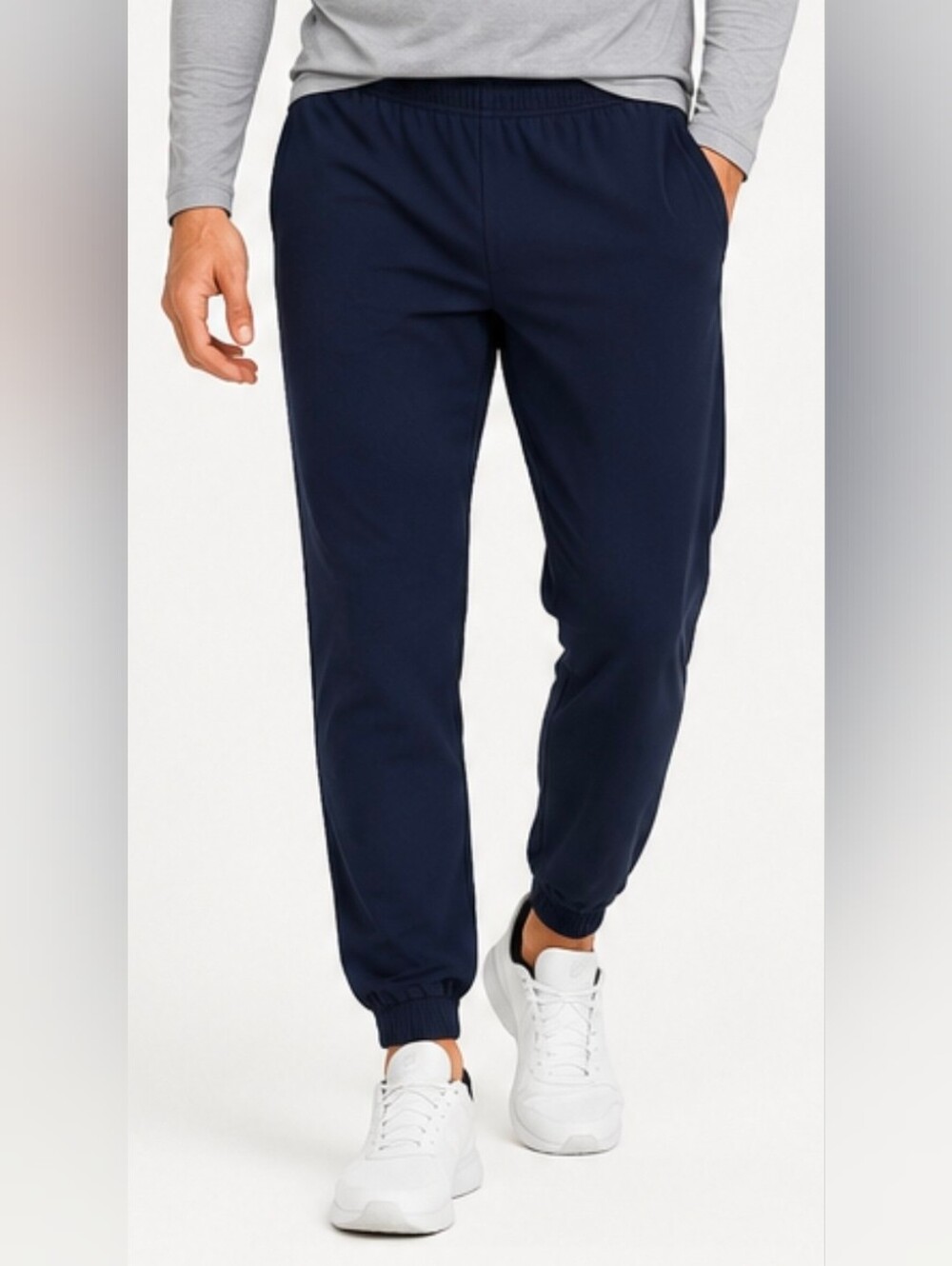 Soybu Men's Performance Jogger Pants Large Navy Stretch Athletic Travel Hiking